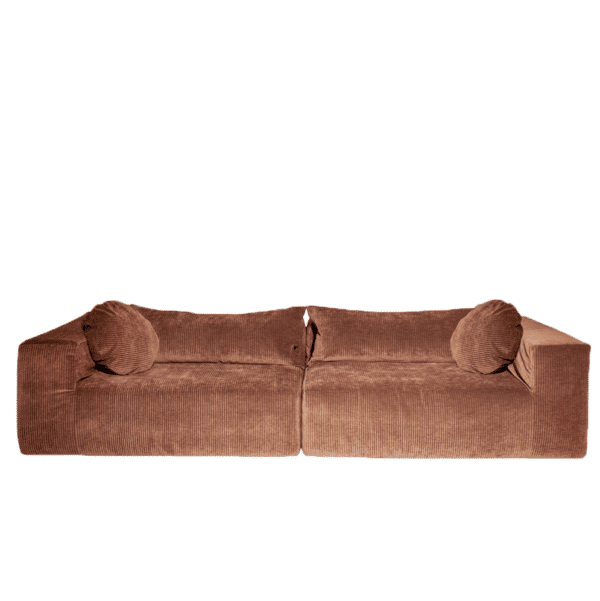 Très grand canapé bohème velours brown, marque française, sélection LLDECO