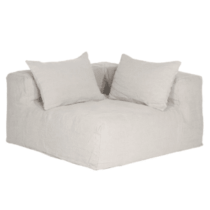 ! new! grand fauteuil angle lin blanc craie