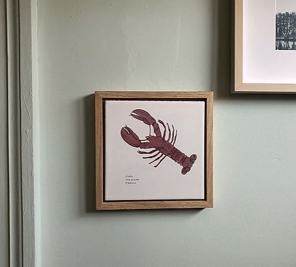 cadre décoratif homard et amour lldeco