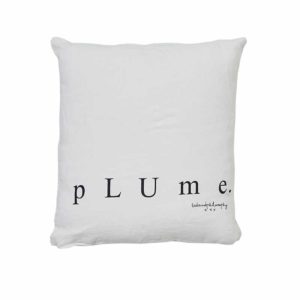 coussin carre lin plume blanc deco
