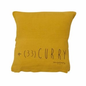 petit coussin carre lin curry lldeco