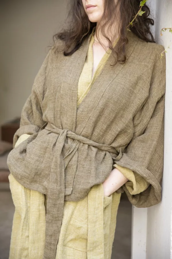 kimono lin femme lldeco
