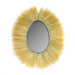 Miroir Oval en fibre naturel-Royal