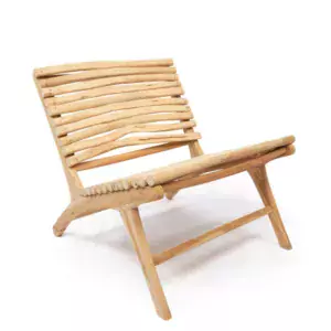 fauteuil islander teck naturel, mobilier éco responsable et durable par lldeco.fr