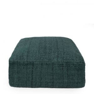 Pouf so chic coton green fosrest naturel by lldeco