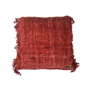 housse coussin rouge carre 40X40 lldeco