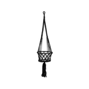 Suspension pour Plantes en Macramé – Noir – M