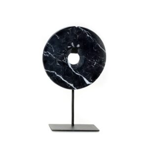 Disque de Marbre sur Pied – Noir – M