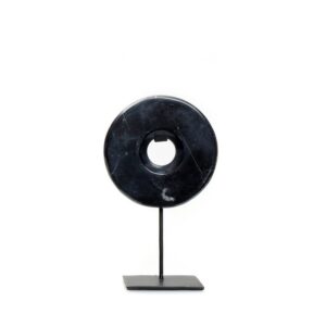 Disque de Marbre sur Pied – Noir – S