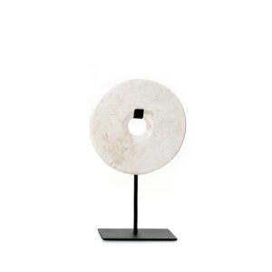 Disque de Marbre sur Pied – Blanc – S