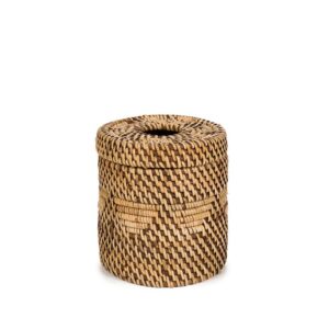 Boîte à Mouchoirs en Rotin Colonial – Brun Naturel