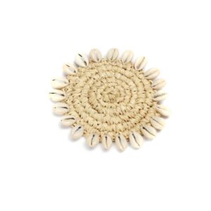 Dessous de Verre Coquillage Raphia – Naturel