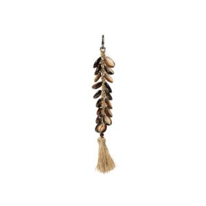 !New! Porte-Clés Raphia coquillages- Noir Naturel