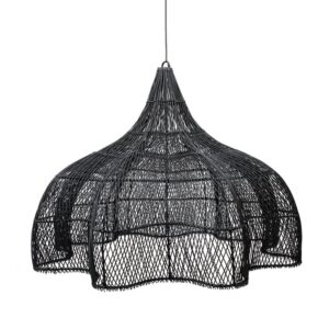 Lampe Suspendue Fouettée – Noir – XL