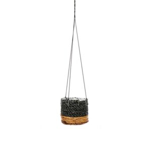 Suspension pour Plantes Feuille de Bananier – Noir Naturel
