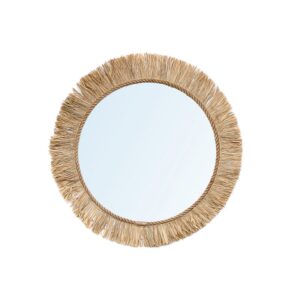 Miroir Tahiti Rond – Naturel