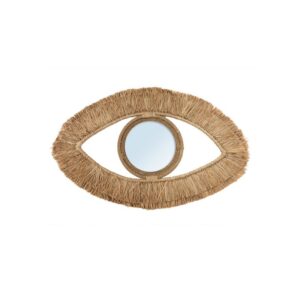 Miroir Raphia Eye  – Naturel – M