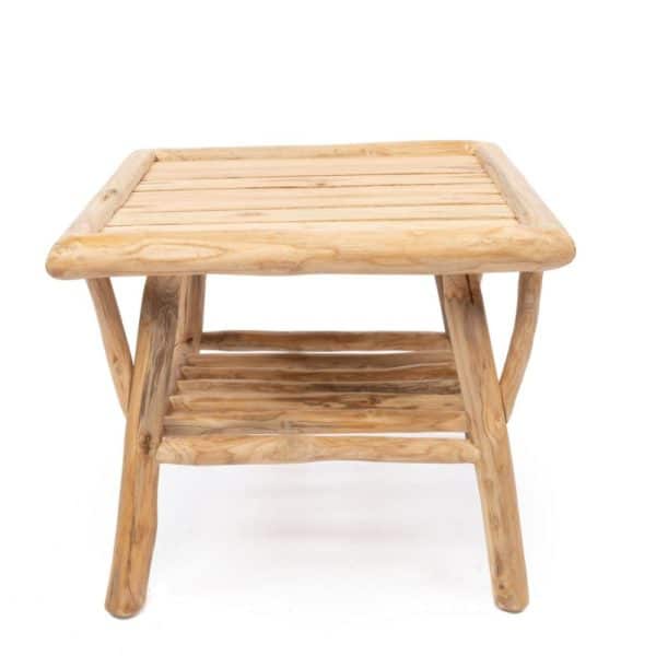 table d'appoint teck naturel lldeco