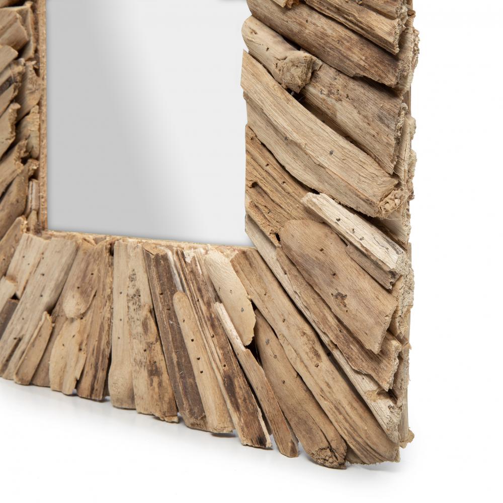 Miroir de plancher en bois flotté grand décor mural style maison de plage,  miroir de cheminée décor de plage en bois, miroir en bois flotté grand -   Canada