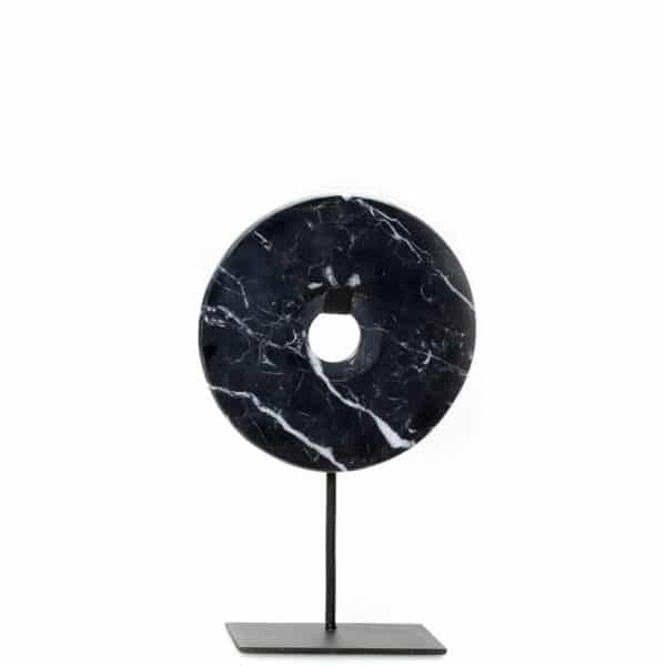 marbre noir décoratif sur pied lldeco