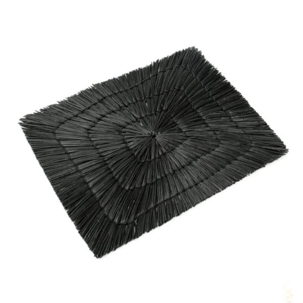 set de table noir fibre naturel lldeco