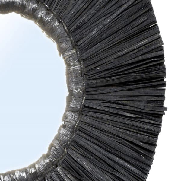 miroir en fibre naturel noir lldeco