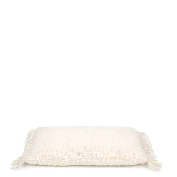 coussin blanc doux et nature lldeco