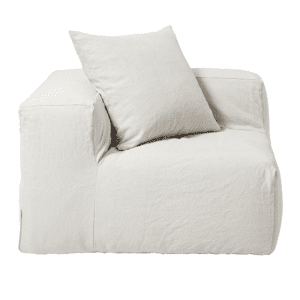fauteuil angle compacte lin vieux blanc craie lldeco.fr