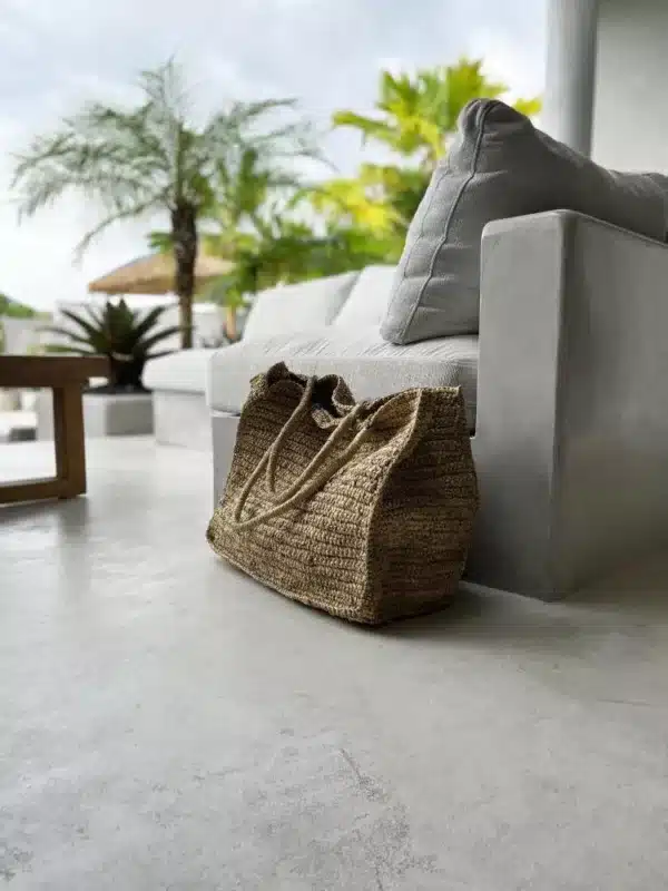 sac fait main en fibre naturel, sac de plage ou de voyage, nature par lldeco
