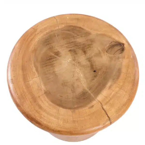 tabouret-table design nature, fait main, chic et éthique en bois de suar recyclé Bazar Bizar