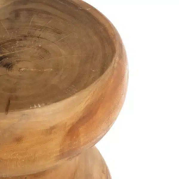 tabouret design nature, fait main, chic et éthique en bois de suar recyclé lldeco