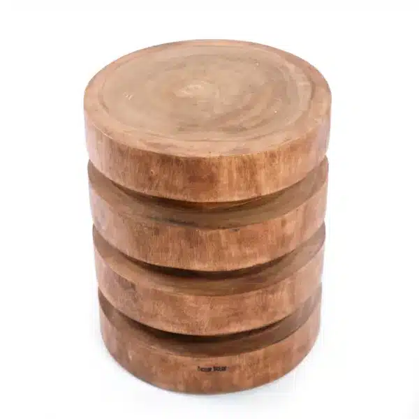 tabouret design chic et éthique en bois de suar recyclé par lldeco