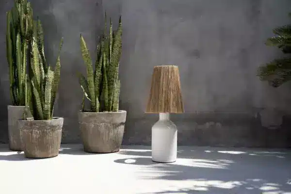 lampe de table bedouin blanc naturel