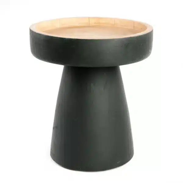 table design noir naturel Suar d'appoint jardin ou salon par lldeco.fr