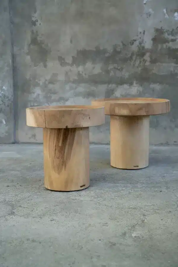 tables en bois de Suar recyclé, salon jardin ou table de chevet, salon lldeco