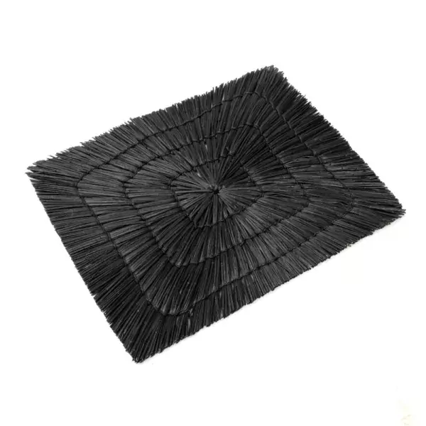 set de table alang alang rectangulaire noir