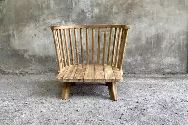 fauteuil en bois recyclé de teck artisanal lldeco
