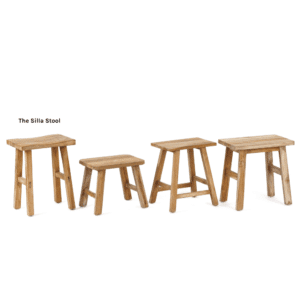 large choix de tabourets en bois recyclé éco responsables par lldeco