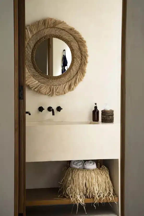 ! new !miroir capri naturel l