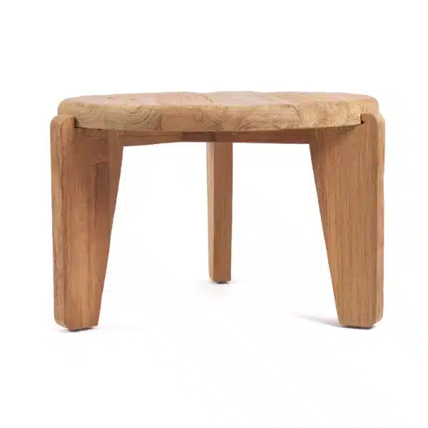 grande table basse Wabi Sabi extérieur-intérieur , en bois de recup éco responsable, une sélection de mobilier teck par lldeco.fr