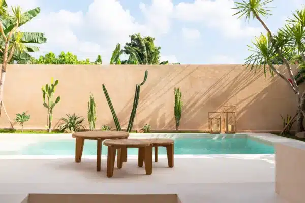 petite table basse Bali extérieur/intérieur, mobilier écologique durable en teck de récup par lldeco.fr