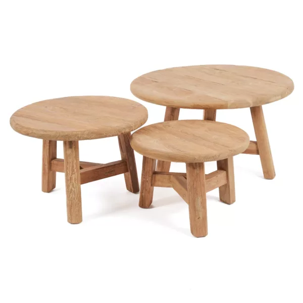 Grande table basse en bois de teck recyclé, mobilier écologique et durable de la sélection lldeco.fr