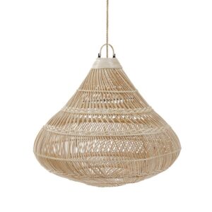 Luminaire suspension Rotin Goutte – Naturel – M