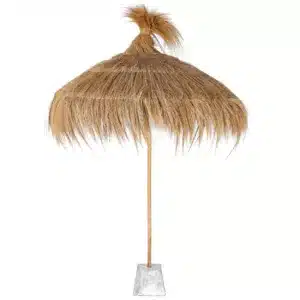 grand parasol paille luxe xl, Artisanat de Luxe – Détail de la Toiture en Paillotte du RAYUNG PARASOL
