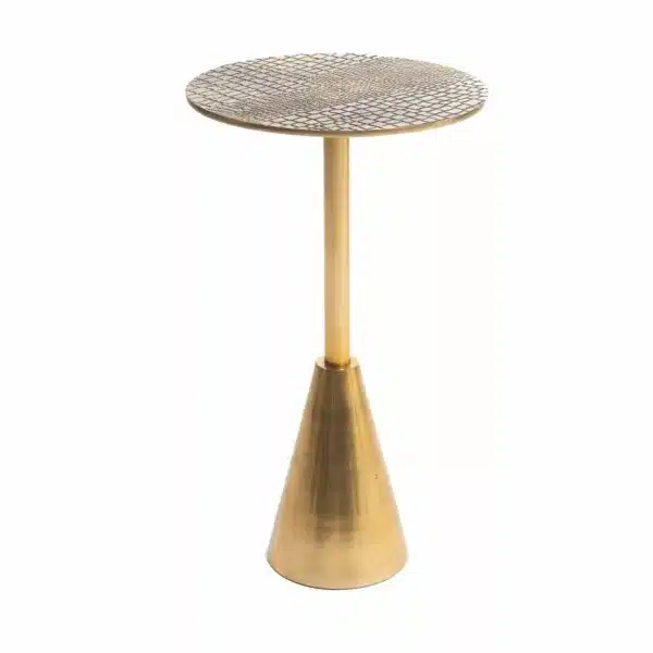 table d'appoint croco laiton