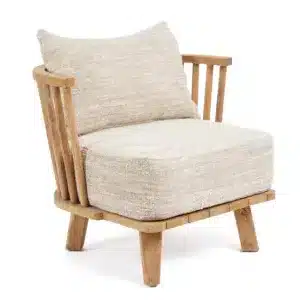 fauteuil en teck recyclé malawi naturel beige