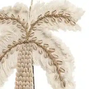 déco palmier coton coquillages blanc naturel