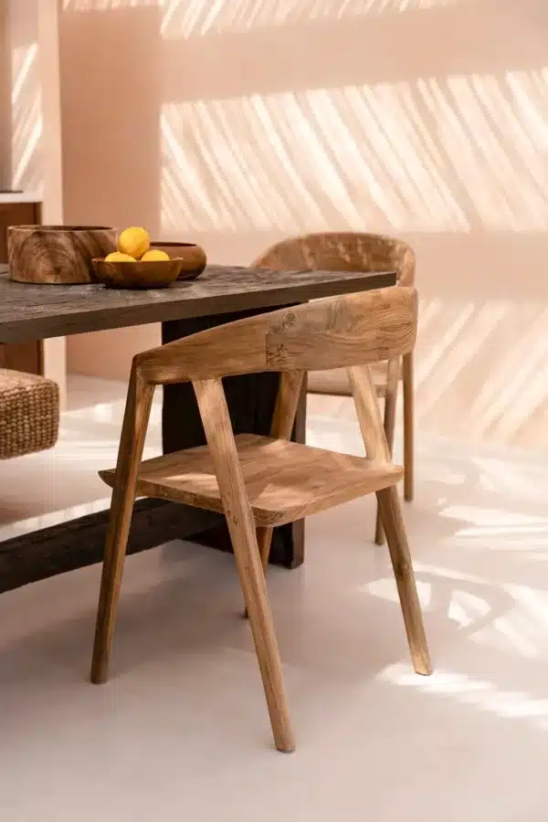 chaise teck recyclé salle à manger teluk intérieur/extérieur