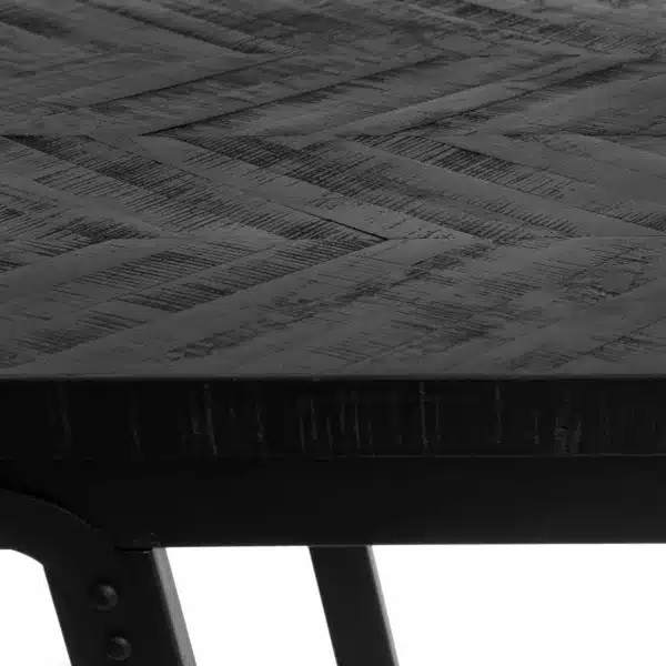table haute chevron noir 140cm