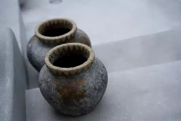 vase styly gris antique l